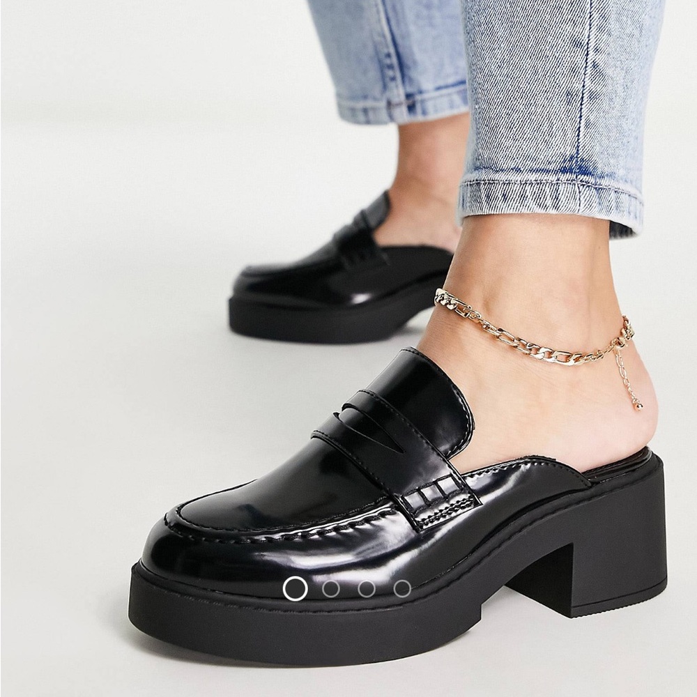 ASOS Sina chunky heel slip on loafer